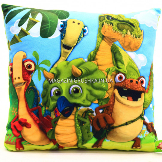 Подушка детская для ребенка «Динозавры», 36х36х13 см (00291-24)