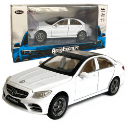 Іграшкова машинка металева Mercedes-Bens  C260L(Мерседес-Бенц ) «АвтоЕксперт», біла, батар., світло, звук, відкр.двері, інерція, від 3 р.,  15*7*5 (DL-47020)