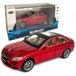 Іграшкова машинка металева Mercedes-Bens  C260L(Мерседес-Бенц ) «АвтоЕксперт», червона, батар., світло, звук, відкр.двері, інерція, від 3 р.,  15*7*5 (DL-47020)