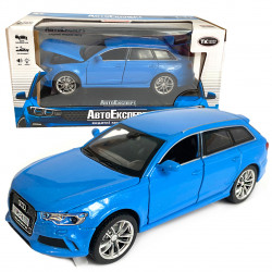 Іграшкова машинка металева Audi RS 6 quattro (Ауді RS 6 кватро) «Автоексперт», синя, батар., світло, звук, відкр.двері, від 3 р., 15*6*5, (81432) 