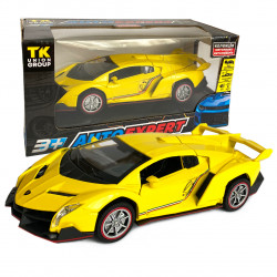 Іграшкова машинка металічна Lamborghini  (Ламборгіні) "АвтоЕксперт", жовта, світло, звук, інерція, відкр двері, багажник, капот, 17*7*4см, 81322