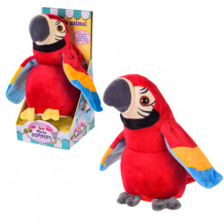 М'яка інтерактивна іграшка-Повторюшка Попугай, червоний, в кор. 18 см (CL1715)