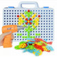 Розвиваюча гра Limo Toy «Креативна мозаїка з інструментами 2в1» 150 деталей, шуруповерт (М5589)