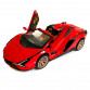 Іграшкова машинка металічна Lamborghini Sian (Ламборгіні Сіан)  АвтоЕксперт", червона, світло, звук, інерція, відкр двері, багажник, капот, 16*6*4см, ТК-11107