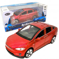 Машинка металева Tesla «AutoExpert» Тесла червона світло звук 15*5*7 см (42114W)