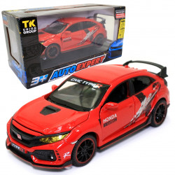 Іграшкова машинка металева Honda Civic Tupe R «АвтоЕксперт» Хонда Сівік червоний звук світло 16*5*6 см (33617)