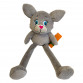 М'яка іграшка кото-зайчик з сюрпризом, Копиця, хутро штучне, сірий, 47см (00514-01)