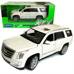 Игрушечная машинка металлическая 2017 Cadillac Escalade Кадилак Welly NEX, ,белый, инерция, открываются двери, капот, 19*7,5*7см, 24084W