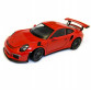 Игрушечная машинка металлическая Porsche 911 GT3 RS Welly NEX, красный, инерция, открываются двери, капот, 19*7*6см, 24080W