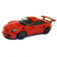 Игрушечная машинка металлическая Porsche 911 GT3 RS Welly NEX, красный, инерция, открываются двери, капот, 19*7*6см, 24080W