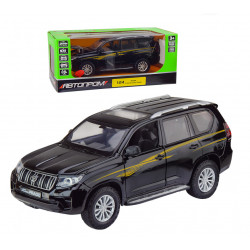 Игрушечная машинка металлическая «Toyota Land Cruiser Prado» Автопром Тойота джип 1:24, черная, 20*7*8 см, (68270)