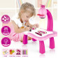 Проектор детский для рисования со столом розовый,  слайды, блокнот, фломастеры 27х20х34 см (YM6776-1)
