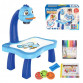 Проектор детский для рисования со столом синий,  слайды, блокнот, фломастеры 27х20х34 см (YM6886-1)
