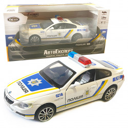 Машинка металлическая Полиция BMW «АвтоЕксперт» свет, звук 15*6*5см (TK-7777)