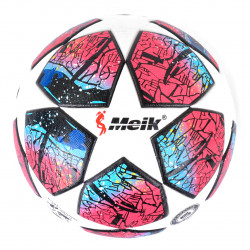 М'яч футбольний ,білий з червоним., вага 420 гр., матеріал ТPU, балон гумовий, розмір №5 (C44574)