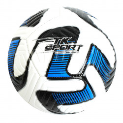 Мяч футбольный, белый с синим "TK Sport", материал TPE, вес 400-420 грамм, размер №5 (C55017)
