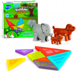 Магнитная игра  "Hola", Educational Puzzle Game танграм, животные, 225 вариантов сбора игры, в кор. (E7982)