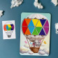 Пазл, мозаика, вкладыш Слоненок на воздушном шаре, Ань-янь, 23 х 16 см., 12 карточек (ПСД197)
