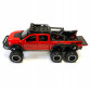 Машинка металева дитяча Ford Raptor з мотоциклом позашляховик, червоний, Автоексперт, 1:24, світло, інерція, відкриваються двері, багажник, капот, 21*9*9см (GT - 02291)