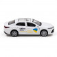 Машинка металева Toyota Camry Uklon, Тойота Кемрі Уклон, білий, таксі,  відкриваються двері, 5*11*3см (250291) 