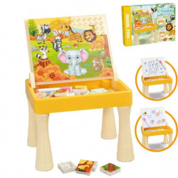 Ігровий столик “Drawing Board” Парк тварин, для малювання та складання пазла, дошка для малювання, для піску (009-2119)