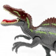 Іграшковий динозавр сірий, пластик, звук, підсвічування, рухливі кінцівки, 13*38*18см (NY082-A)