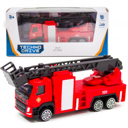 Машинка пожарная со стрелой металл, пластик, детская Volvo, TechnoDrive, 3*12*6см (250302)