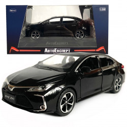 Машинка металлическая Toyota Corolla «AutoExpert» Тойота Королла черная звук свет 15,5*4,5*7 см (GT-6258)