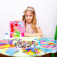 Набор для творчества "Creative Box. Сова" Vladi Toys, 9 картонных картинок, набор страз, набор мягкой мозаики, набор помпонов, клей (VT4433-08)