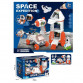 Игровой набор космическая станция, космическая ракета, шуруповерт на батарейках, марсоход, 2 игровые фигурки, 2 вида мини-транспорта, свет (551-2)