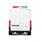 Іграшкова машинка металева Ford Transit Van Поліція, біла, відкр двері, інерція, 1:32, 5*14*6см (250343U)