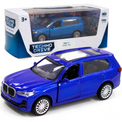Іграшкова машинка металева BMW X7, БМВ, синій, відкр двері, інерція, 5*11*4см (250270)