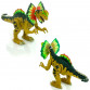 Іграшковий дитячий динозавр, коричневий, ходить, рухає пащею та пластинами, підсвічування очей та спини, звук,  45*13*27см (WS 5310)