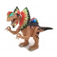 Игрушечный детский динозавр, коричневый, ходит, двигает пастью и пластинами, подсветка глаз и спины, звук, 45 * 13 * 27см (WS 5310)