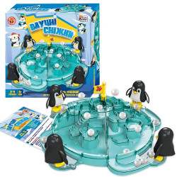 Настольная игра Меткие снежинки, Fun Game, 3+, пингвины, снежинки, 36*36*15см (32193)