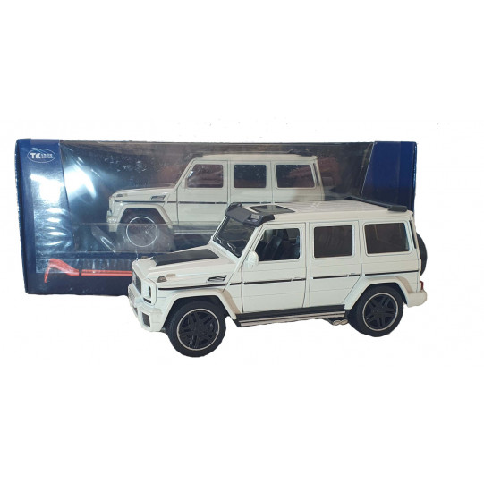 Машинка металева дитяча Mercedes Brabus G 63 мерседес, білий, Автоексперт, 1:24, світло, інерція, відчиняються двері 18*8.5*8см (El-1208)