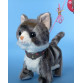 М`яка іграшка Котик, кошеня,  інтерактивний, сірий,  ходить, співає, реагує на дотик, співає пісні англ, відтворює звуки, у пакеті  (M 49125)