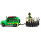 Игровой набор Land Rover зеленый с прицепом и динозавром металл пластик длина с пицепом 29см (520178.270)