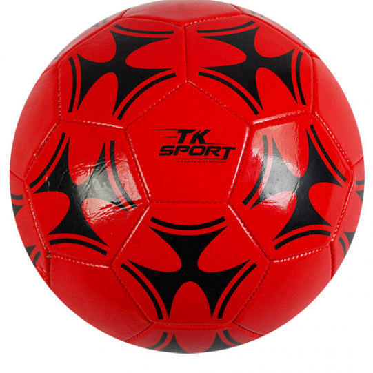 Мяч Футбольный красный размер №5 материал PVC 280 грамм резиновый баллон (C 40068)