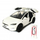 Машинка металева Tesla Model X Electrocar Тесла Модель X Електрокар біла 1:24 зарядна станція звук світло відч двері капот багажник гум колеса 18*6*8см (AP-2004)