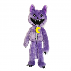 Іграшка м`яка КетНеп Catnap Кіт Дрімот Poppy Playtime Усміхнені тварини фіолетовий хагі вагі 55см Україна (00517-94)
