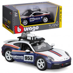 Машинка металева Porsche 911 Dakar порше біло-синя 1:24 Bburago 18*8*9см (18-28029)