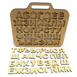 Дерев'яні літери для навчання «Алфавіт» Alf01