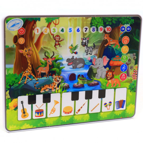 Развивающий музыкальный детский обучающий планшет «Зоопарк» Limo Toy (M 3812)
