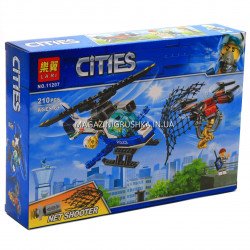 Конструктор «Cities» Lari - Воздушная полиция: преследование дронов, 210 дет, (11207)