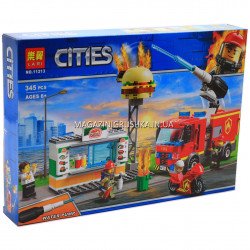 Конструктор «Cities» Lari - Пожежа в бургер-барі, 345 дет, (11213)