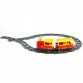 Железная дорога игровая Jixin «Happy train», пластик, звук, свет, 3 фигурки, 33 детали (6188D)