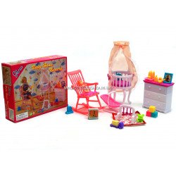 Детская игрушечная мебель Глория Gloria для кукол Барби Детская комната 9929. Обустройте кукольный домик