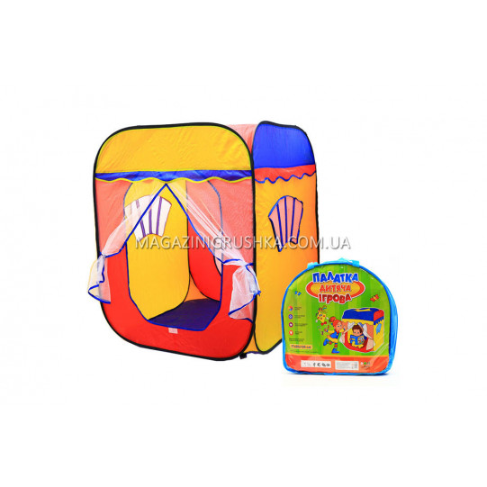 Дитяча ігрова палатка будиночок (куб) 1402. Дитина зможе комфортно грати в наметі.