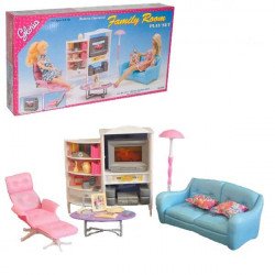Дитяча іграшкова меблі Глорія Gloria для ляльок Барбі Вітальня 2014. Облаштуйте ляльковий будиночок